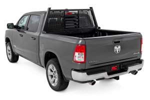 Ram 1500 Headache Rack - Rough Country - Dual Molle Panels - Gloss Black - '19-'26